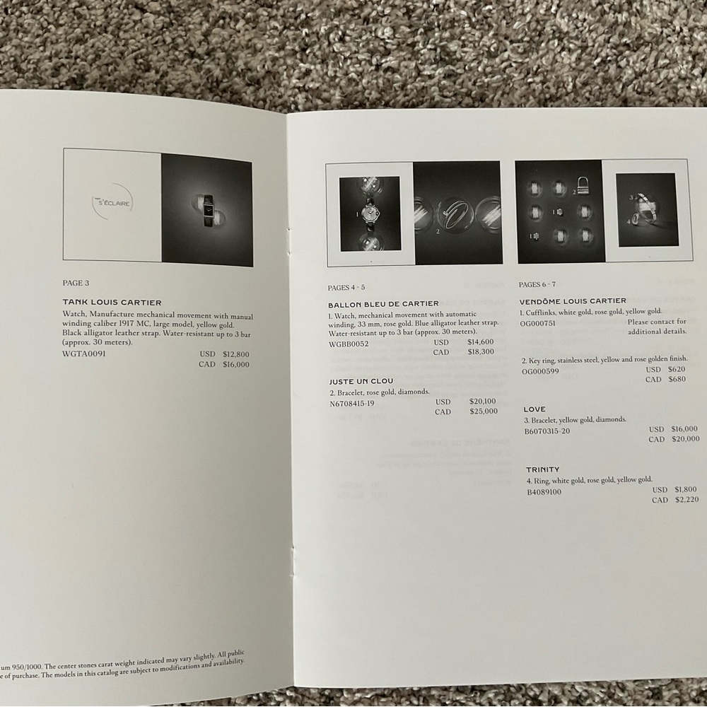 Brand NEW Cartier Catalogue and Price List Winter 2022 - Picture 9 of 11